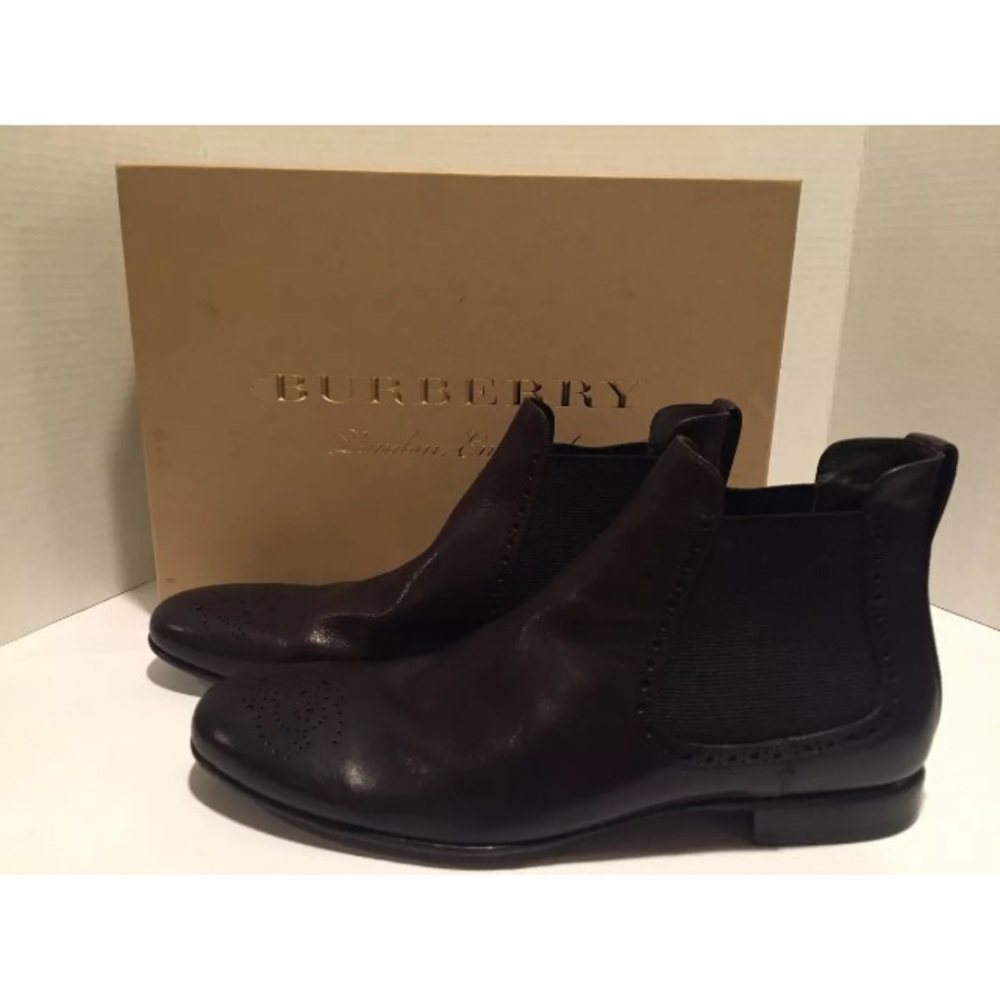 Burberry men’s Chelsea ankle boots dark brown 45